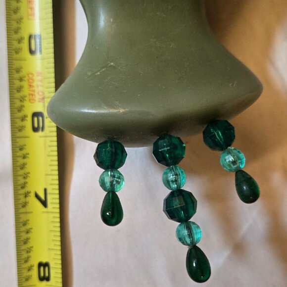 Vintage Dove Bird Candle Green Beaded Tail 1970s Wax Collectible - Picture 9 of 11